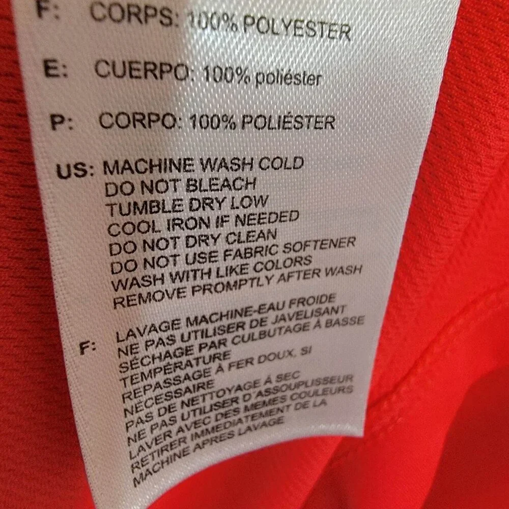 Adidas Polo Shirt Red Short Sleeve Polyester Golf Stretch Mens‎ 2XL XXL EUC